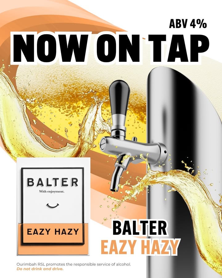 Featured image for “Balter Eazy Hazy Now on Tap at Ourimbah RSL”