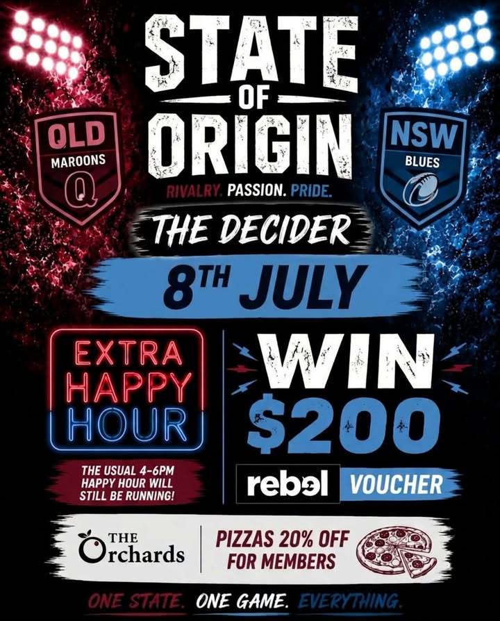 Featured image for “State of Origin Game 3 LIVE at Ourimbah RSL Tonight”