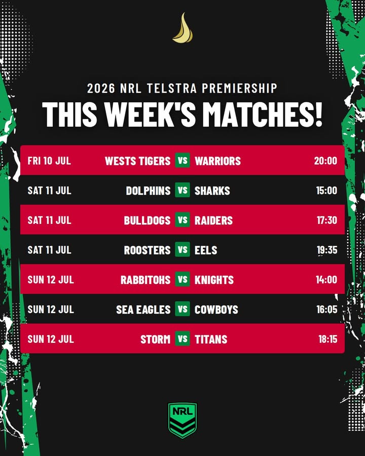 Featured image for “2026 NRL Telstra Premiership This Week’s Matches at Ourimbah RSL”