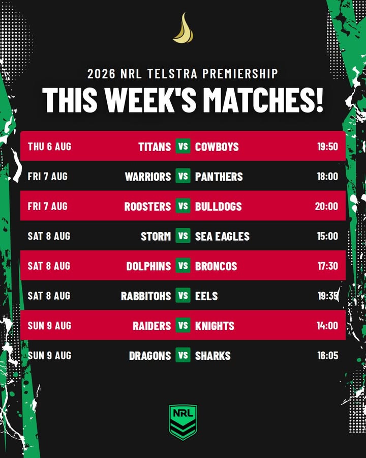 Featured image for “2026 NRL Telstra Premiership This Week’s Matches at Ourimbah RSL”